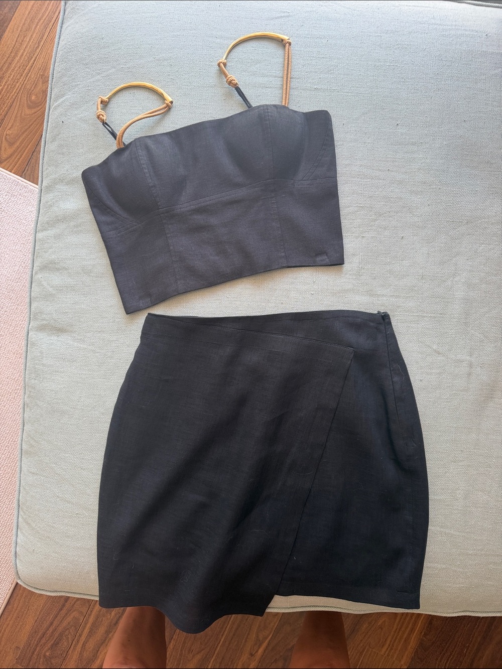 Black Asymmetric Mini Skirt - Sleek Everyday Style